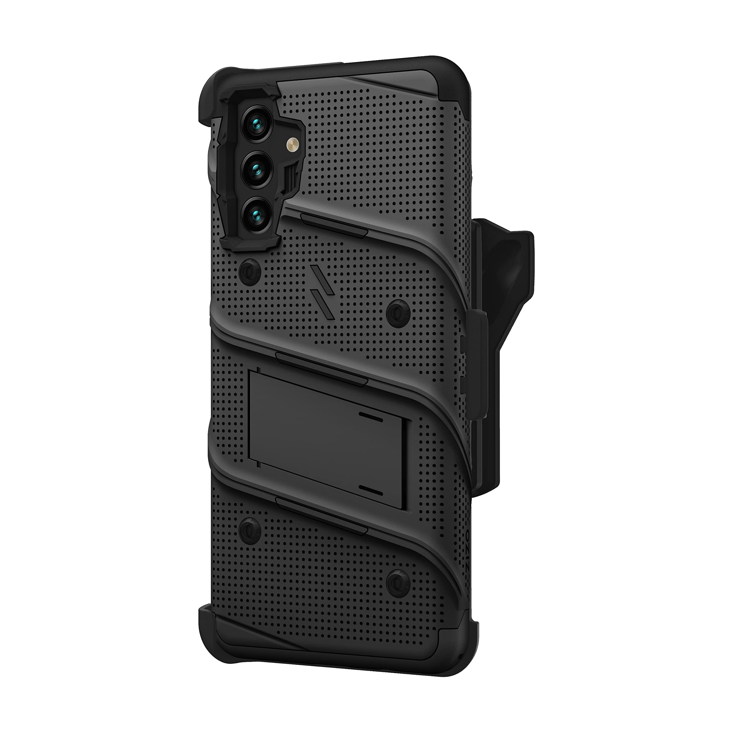 ZIZO Bolt Bundle for Galaxy A13 / A13 5G Case with Screen Protector Kickstand Holster Lanyard - Black