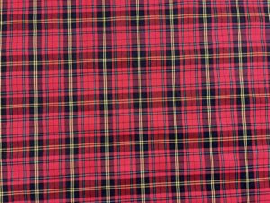 amornphan 60 inch plaid scottish traditional pattern tartan motif printed 100% woven cotton fabric for clothing tablecloth decorative sewing arts crafts upholstery and home accents for 1 yard (red)