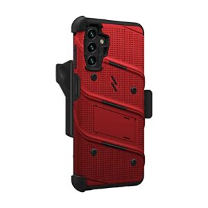 ZIZO Bolt Bundle for Galaxy A13 5G Case with Screen Protector Kickstand Holster Lanyard - Red