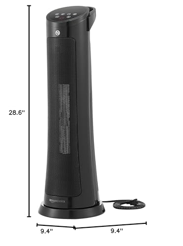 Amazon Basics Digital Tower Heater Black 28 Inch