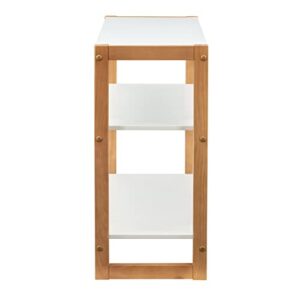 Linon Home Decor Products Boden White and Natural Low Bookcase