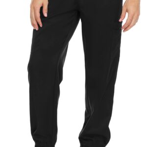 MediChic Mens Scrubs Stretch Scrub Joggers Pants with Six Pockets, Available in Over Eight Colors Black