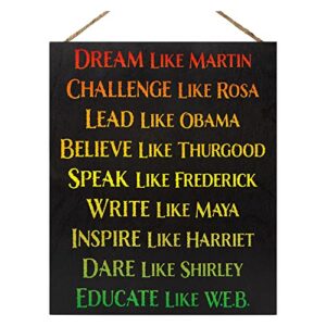 jennygems black history month gifts, black history month decorations, african american wall art, black history sign decor, influential people in history, 10x12 wood sign, made in usa