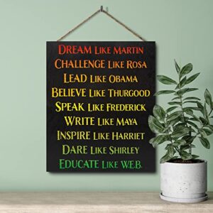 JennyGems Black History Month Gifts, Black History Month Decorations, African American Wall Art, Black History Sign Decor, Influential People in History, 10x12 Wood Sign, Made in USA