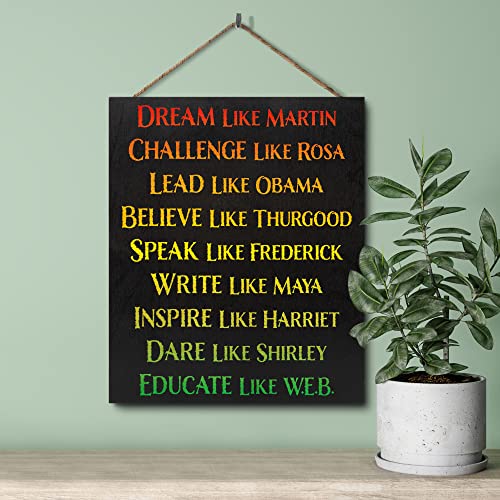 JennyGems Black History Month Gifts, Black History Month Decorations, African American Wall Art, Black History Sign Decor, Influential People in History, 10x12 Wood Sign, Made in USA