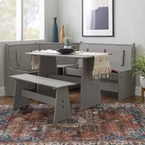 Linon Home Decor Products Grey Corner Dining Set by Linon Leyton Nook