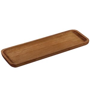 athaliah wooden decorative trays, 22.5 inches rustic paulownia wood tray for decor, natural solid long candle ottoman tray for table centerpiece, kitchen counter, home decor, coffee table