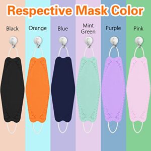 60Pcs KF94 Disposable Face Masks, KF94 Mask, Fish Mouth Type Aldult Safety Four Layer Protective Cup Type mask,Comfortable Breathable,and Protection Rate of 95%, Suitable for all Adults (Pure)