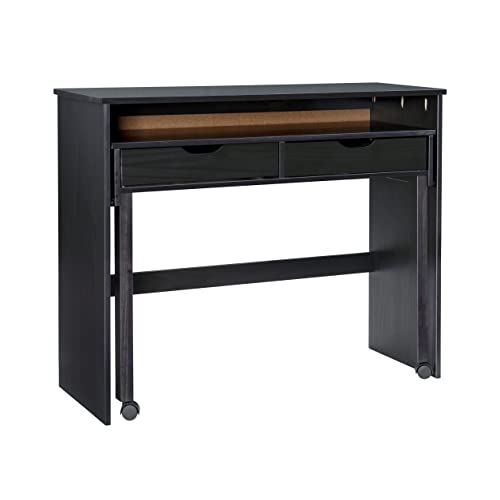 Linon Home Decor Products Black Extendable Console Linon Corinne Desk