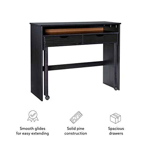 Linon Home Decor Products Black Extendable Console Linon Corinne Desk