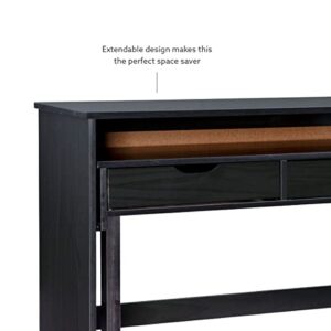 Linon Home Decor Products Black Extendable Console Linon Corinne Desk