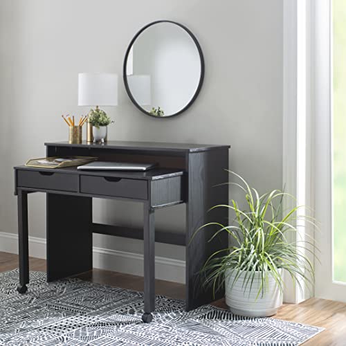 Linon Home Decor Products Black Extendable Console Linon Corinne Desk