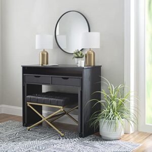 Linon Home Decor Products Black Extendable Console Linon Corinne Desk