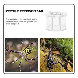 Balacoo Reptile Breeding Box Acrylic Reptile Terrarium Cage Tank Tarantula Scorpion Sling Isopods Lizards Roach Invertebrates Insect Mantis