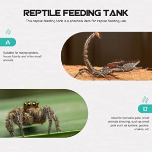 Balacoo Reptile Breeding Box Acrylic Reptile Terrarium Cage Tank Tarantula Scorpion Sling Isopods Lizards Roach Invertebrates Insect Mantis