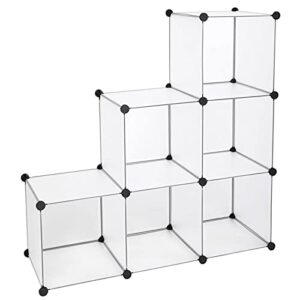 NA Cube Storage Organizer Cube Bookshelf Closet Organizer and Storage Items Space-Saving Plastic Storage Unit White