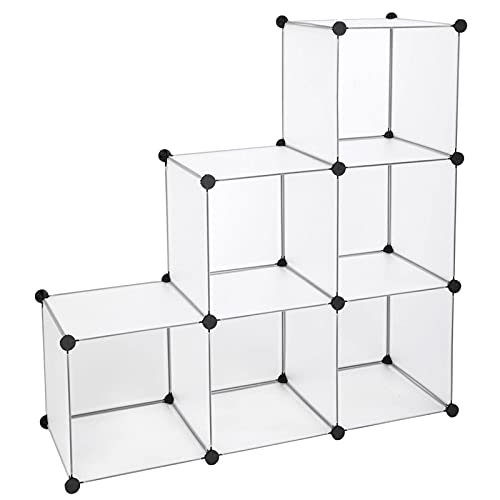 NA Cube Storage Organizer Cube Bookshelf Closet Organizer and Storage Items Space-Saving Plastic Storage Unit White