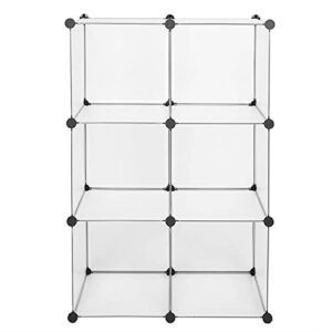 NA Cube Storage Organizer Cube Bookshelf Closet Organizer and Storage Items Space-Saving Plastic Storage Unit White