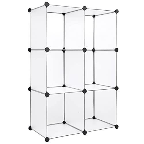 NA Cube Storage Organizer Cube Bookshelf Closet Organizer and Storage Items Space-Saving Plastic Storage Unit White