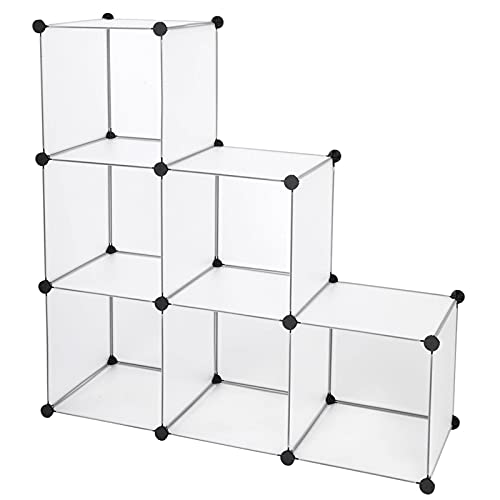 NA Cube Storage Organizer Cube Bookshelf Closet Organizer and Storage Items Space-Saving Plastic Storage Unit White