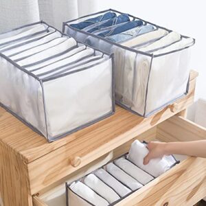 Wardrobe Clothes Organizer 2PCS Drawer Organizers Clothes Washable Wardrobe Clothes Organizer Foldable Drawer Compartment Storage