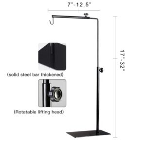 BETAZOOER Reptile Lamp Stand Adjustable 15-31 Inch Floor Light Holder Lamp Hanging Bracket Metal Support for Reptile Glass Terrarium Heating Light