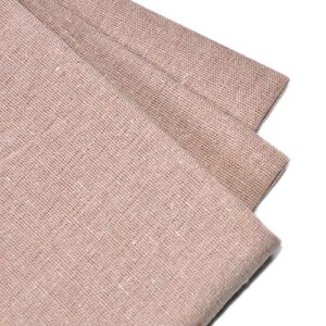 Linen Pre-Cut Qilting Fabric by The Yard Entelare(Khaki,1yd)