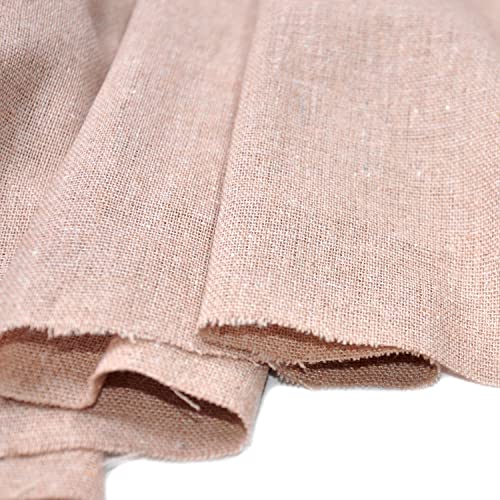 Linen Pre-Cut Qilting Fabric by The Yard Entelare(Khaki,1yd)
