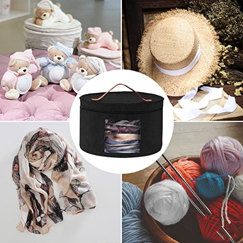 Color You Hat Box, Hat Storage Box 17" Diameter Hat Boxes for Women Men Storage Large Round Hat Travel Case with Dustproof Lid Travel Hat Box Stuffed Animal Toy Clothes Sheet Hat Organizer