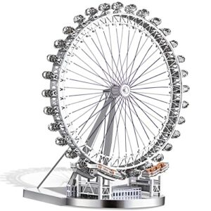 piececool 3d metal model puzzles for adults, upgraded large london eye architecture 3d metal models building kits, best birthday gifts, 141 pcs