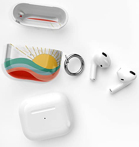 Casely Case Compatible with AirPods 3 | Here Comes The Sun | Cute Colorblock Sunset AirPods Case