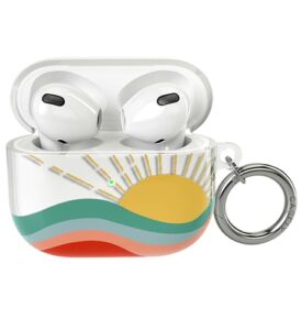 casely case compatible with airpods 3 | here comes the sun | cute colorblock sunset airpods case