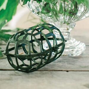 Floral Cage Arranger for Flowers l Bouquet Floral Cage l Pillow Floral Cage for Centerpieces and Vases l Sell in Set of 2 (4", Egg) (330-96-07)