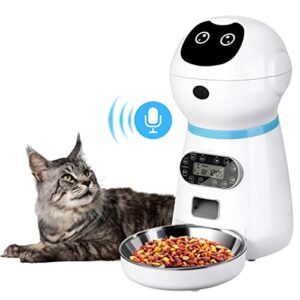 NA1 Automatic Cat Feeders for Cats and Dogs - Auto Food Feeder Pet Food Dispenser, Dual Power Supply