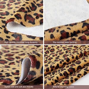 Leopard Rug Cute Cheetah Print Rug Area Rug Nice Western Decor for Living Room Bedroom Non-Slip (43 inches x 29 inches) (MC001 - LP01)