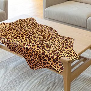 Leopard Rug Cute Cheetah Print Rug Area Rug Nice Western Decor for Living Room Bedroom Non-Slip (43 inches x 29 inches) (MC001 - LP01)