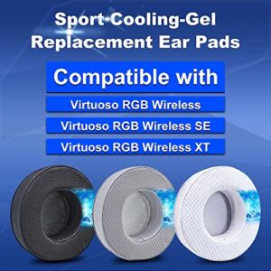Virtuoso XT Ear Pads Replacement for Virtuoso RGB Wireless SE XT Headset, Cooling Gel, More - Softer Memory Foam, Added Thickness, Extra Durability by JESSVIT (Virtuoso XT Cooling Gel Earpads White)