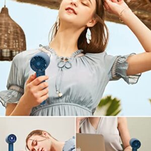 KENSUKA Portable Handheld Fan with Aromatherapy HA1, Personal USB Rechargeable Mini Turbo Fan with 3 Speed Adjustable and Desk Base, Pocket Hand Fans for Women, Travel, Makeup, Outdoor, Indoor.