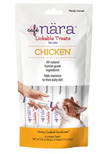 café nara chicken flavored lickable treats for cats (pack of 4-14g tubes, 56 g/2 oz)