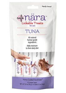 café nara tuna flavored lickable treats for cats (pack of 4-14g tubes, 56 g/2 oz)