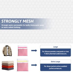 set of 5 mesh laundry bags for delicates, yogingo reusable and durable laundry bag for washing machine, suitable for delicate shirts, socks, underwear, bras and baby clothes(1xl+1l+2m+1s)