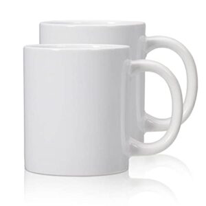 cailide 20oz sublimation blank large mugs and big handle set of 2 professional grade mugs white coated ceramic cup for coffee tea or diy gifts (20oz)