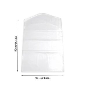 10pcs Clothes Suit Garment Dustproof Cover Transparent Plastic Storage Bag