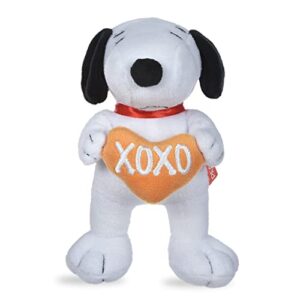peanuts for pets dog toys snoopy “xoxo” plush squeaker| 6” snoopy love plush squeakers collection pet toys | cute peanuts toy for dogs snoopy stuffed animal 6 inch, (ff19318)