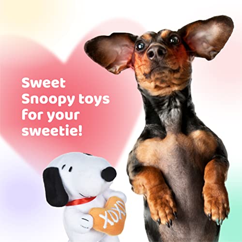 Peanuts for Pets Dog Toys Snoopy “XOXO” Plush Squeaker| 6” Snoopy Love Plush Squeakers Collection Pet Toys | Cute Peanuts Toy for Dogs Snoopy Stuffed Animal 6 inch, (FF19318)