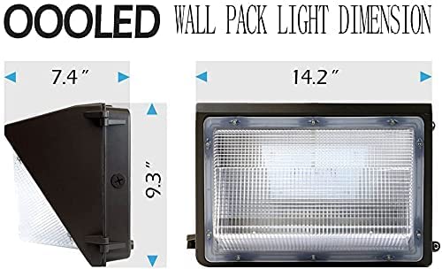 (4 Pack) LED Wall Pack Light, 100W 11000LM 5000K Daylight with Dusk-to-Dawn Sensor Wall Lights, 600-800W HPS/HID Equivalent Commercial and Industrial Outdoor LED Lights for Warehouses, Parking Lots