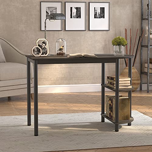 Elephance Small Dining Table/Kitchen Table with Storage, Multifunctioal Workstation Desk for Dining Room, Living Room, Bistro.(Black Oak)