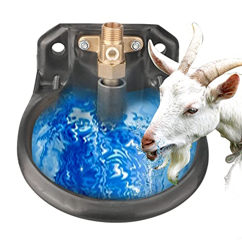 Milifun Goat Waterer, Sheep Water Bowls Livestock Water Bowl with Copper Valve, Automatic Horse Waterer Farm Automatic Waterer for Livestock.