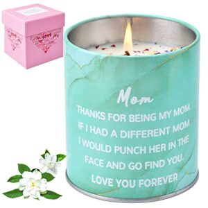 Mothers Day Gifts from daughter son husband,Birthday Gifts for mom,funny gifts for mom,mom Gifts,Scented Candles Gifts for Women,Portable Jar Aromatherapy gardenia Soy Candles for Bath Yoga Travel 8oz