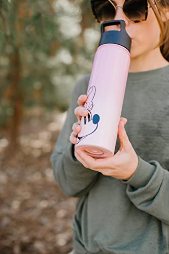 Simple Modern Disney Water Bottle with Straw Lid Vacuum Insulated Stainless Steel Metal Thermos | Gifts for Women Men Reusable Leak Proof Flask | Summit Collection | 22oz Minnie Mouse Dots